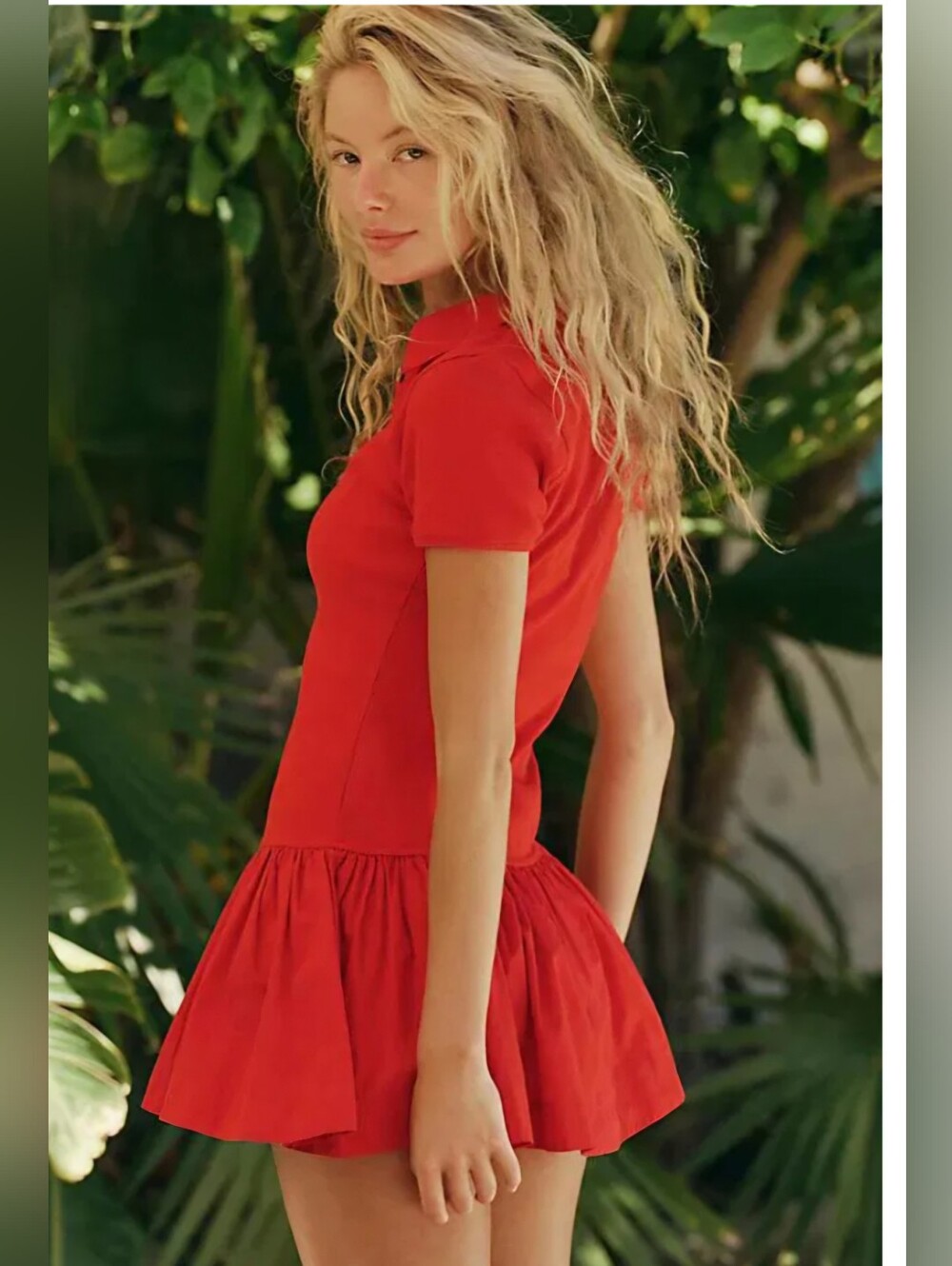 Free People Classic Charm Dress Red Size Medium - Picture 2 of 3